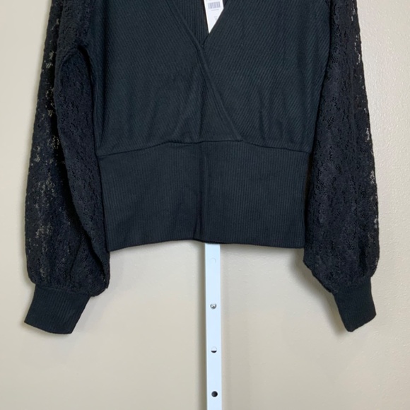 Anthropologie Lace-Sleeve Sweater Top - Picture 10 of 16